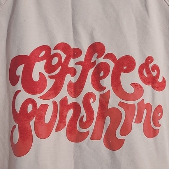 Wildfox Coffee and Sunshine Print Oversized Light Pink Sweater Womens Size Med - Picture 9 of 17